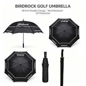 Paraguas de golf de 60 pulgadas con logotipo personalizado OEM, mango de goma antideslizante y doble capa ventilada para regalos promocionales - Product Image 3