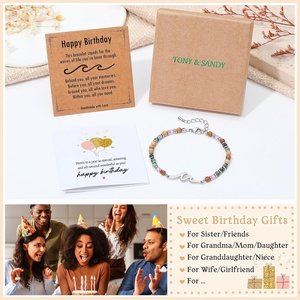 TONY SANDY Bracelet d'amitié pour femme, motif vague unique, idéal pour <span class=keywords><strong>anniversaire</strong></span> et Noël - Cadeau pour sœur, meilleure amie, ou pour les petits cadeaux de Noël - Product Image 6