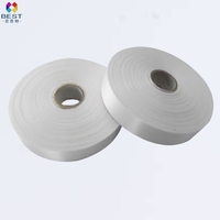 Ruban en satin polyester simple/double à bords coupés pour étiquettes d'entretien, imprimé en flexographie