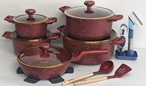 Juego de Ollas de Granito y Aluminio Superior Heat de 21 Piezas, Olla para Sopa de 20/24/28/32CM, Sartén Profunda de 28CM, Cepillo de Limpieza - Product Image 4