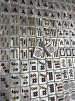 Jeu de Mahjong américain de luxe XCL en acrylique nacré, 34 mm, 160 tuiles, portable, pour divertissement
