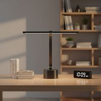 Lampe de bureau LED 24W haut de gamme, corps noir, CRI 95 Ra, lumière de lecture RG0 sans scintillement, lampe de table moderne pliable