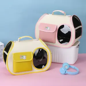 Transportín de Viaje para Mascotas, Bolsa de Hombro, Cómoda, Portátil, Plegable, Fácil de Llevar, para Gatos, Perros y Cachorros