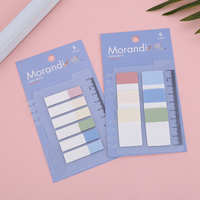 DEXIN Blocs-notes adhésifs transparents multicolores rectangulaires flexibles, pratiques, rapides, légers et portables