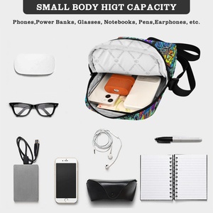 Fashion Custom Logo Graffiti Design Polyester Summer Spring Cell Phone Sling <b>Shoulder</b> <b>Small</b> Mens Crossbody <b>Bag</b> Waterproof - Product Image 5