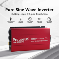Pretiosus invertör gümrük yapılan 3000W 12v 24v 36v 48v 60v 72v Dc 110v 120v 220v 50hz 60hz Ac saf sinüs dalga invertör