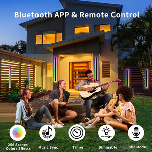 RGB đầy màu sắc Bluetooth App <span class=keywords><strong>LED</strong></span> Đèn tường trong nhà ánh sáng phòng ngủ cạnh giường ngủ dài dải tường sconces phòng khách nhà ánh sáng lịch thi đấu - Product Image 4