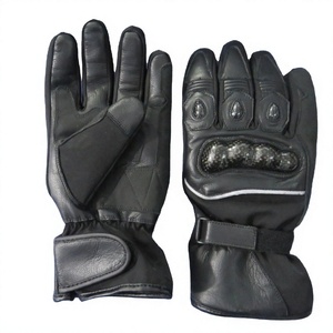 Gants de course en cuir à doigts entiers avec protection de la paume, sangle de poignet réglable, compatibles écran tactile, pour la conduite et l'extérieur, unisexe - Product Image 1
