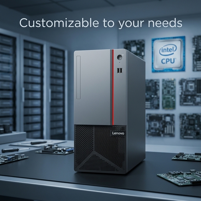 Lenovo Industrial PC ECI-521-I5-10400/8G/512G/DOS/17L with Keyboard and Mouse, Supports Windows 7