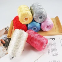 Fil PP creux léger 2 mm 125g 900D pour tricot manuel, crochet DIY, corde torsadée style teint pour coussin de chaise, sac, chapeau