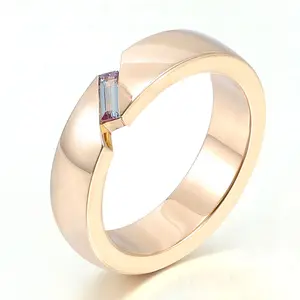 mossanite rings men solid gold rectangle cut channel setting 10k gold ring lab grown diamond moissanite vvs diamond