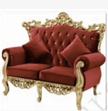 Luxe Stijl Barokke Hoge Back Wedding Goud Roze Loveseat Koning Troon Stoel