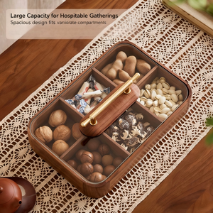 กล่องเก็บผลไม้อบแห้ง<span class=keywords><strong>ไม้</strong></span>วอลนัทสีดำสุดหรูทันสมัย<span class=keywords><strong>ขาย</strong></span>ดีที่สุด สำหรับวางบนโต๊ะในห้องนั่งเล่น - Product Image 4