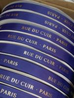 Ruban côtelé, gaufrage 3D à chaud, écologique, logo personnalisable, ruban de luxe, emballage cadeau pour roses éternelles.
