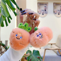Nieuwe fruit- en groentepluche speelgoedtas accessoire pop sleutelhanger cartoon klauwautomaat cadeau creatieve rugzakhanger