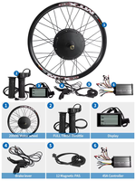 Kit de conversion de vélo électrique DIY 48V 1000W/2000W/3000W avec écran LCD et moteur à moyeu pour roues de 26'', 27.5'', 29'' MTX