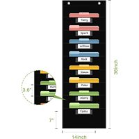 Organizador de Archivos Colgante con 8 Bolsillos para Tarjetas de Identificación, Organizador de Archivos para Pared para Uso en el Aula y la Oficina