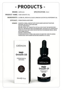 น้ำมันบำรุงเส้นผม GREENLEM สูตรเฉพาะ ผสมโรสแมรี่และเมล็ดดำ น้ำมันหอมระเหยออร์แกนิคธรรมชาติสำหรับบำรุงผมบาง (OEM) - Product Image 2