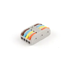 4 Way Colored Conductor Splices Assortment Conductor Splicing Connectors DIY Wiring 28-12 AWG With Holder and Wire Connector
