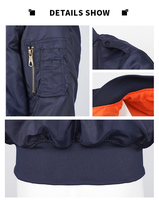 Blouson de vol ma-1, bleu marine, aviateur ma-1, en promotion