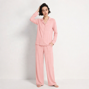 <span class=keywords><strong>Pigiama</strong></span> di bambù <span class=keywords><strong>pigiama</strong></span> da donna personalizzato Set di pigiami di lusso da salotto primavera Set di <span class=keywords><strong>pigiama</strong></span> donna in cotone da donna - Product Image 1