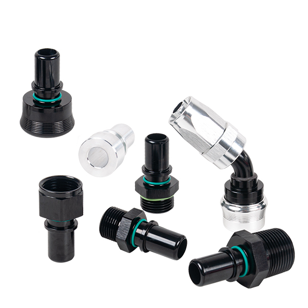 Aluminum an 45° Fuel Hose Fittings and Adapters for Automotive Performance Modifications, Suitable for Racing Fuel Lines