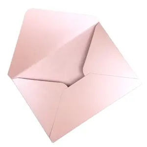 Schimmer Pearlescent 250g Royal rosa teal grün Pearl Paper Invitation Envelopes für Wedding Graduation Baby Shower 5.3*7.7in