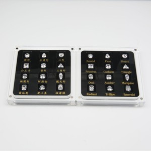 Twelve-Shaped Diamond Cut Reference Zircon Stones Acrylic Display Set For DIY Jewelry Making Tools Gemstone Specimen Sample - Product Image 2