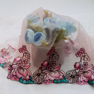 Nặng thêu ren vải hiện đại lưới vải tuyn Voile Net ren tua rìa <span class=keywords><strong>TRIM</strong></span> cho Wedding party Dresses - Product Image 4