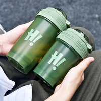 Nouvelle conception de bouteille shaker pour protéines, anti-fuite, pour l'entraînement physique, la salle de sport, les bouteilles d'eau, le shaker sportif pour mélanger
