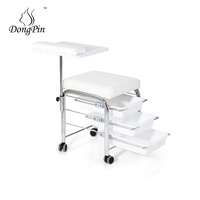 Chaise de pédicure réglable et chaise de table à ongles de bureau de manucure avec 3 couches pour meubles de salon