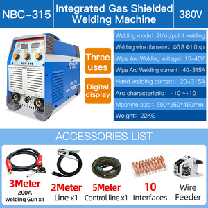 Máquina de Soldadura Portátil de Grado Industrial NBC-315 para Acero y Acero Inoxidable con Proceso de Electrodo, Máquina de Soldadura MIG NBC-315 - Product Image 6