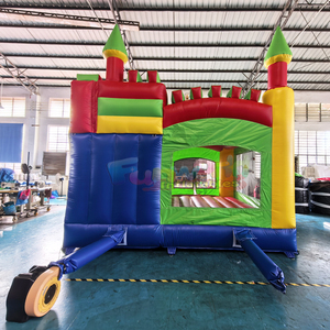 บ้านลมเป่าลมสำหรับเด็กเล่นกลางแจ้งแบบขายส่ง พร้อมสไลเดอร์ในตัว - Product Image 3