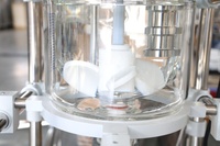 Réacteur en verre à double paroi à ultrasons de laboratoire 5L, Cavitation ultrasonique, Agitation, Chauffage, Refroidissement, Cuve de réaction en verre