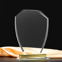 Plaque créative en cristal haute transparence pour anniversaire Activités commerciales Souvenir Design personnalisé Trophée de plaque en cristal