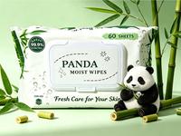 Lingettes humides pour bébé en bambou à base de plantes, vente en gros, 100% compostables et biodégradables, personnalisation OEM disponible