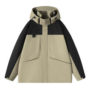 Áo gió một lớp cho nam-áo khoác thường ngày có mũ trùm đầu chống gió ấm áp thoáng khí - Product Image 1