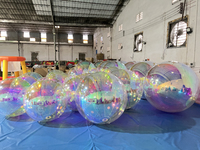 Grandes boules gonflables brillantes, boules miroir décoratives, décorations d'événements, ballons irisés, boule miroir gonflable