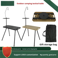 Table carrée tactique pliable en plastique pour extérieur, livraison rapide, idéale pour le camping, les marchés et les loisirs, grand mobilier d'extérieur