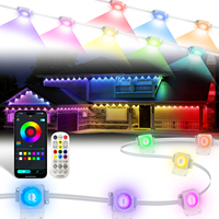 Lumières de gouttière extérieures permanentes RGBW DC24V, série connectable en parallèle, IP67, lumière à pixels pour la maison