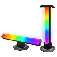 Luz Ambiental RGB, Luz Rítmica Activada por Sonido para Juegos de Computadora con APP, Luz Ambiental de Escritorio