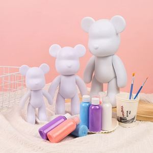 Oso Violento Adorable Blanco Liso para Pintura Fluida, Adhesivo, Mármol, DIY, Juguete Hecho a Mano, Fuente de Comercio Exterior Transfronterizo - Product Image 2
