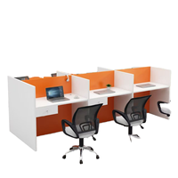 Bureau de travail modulaire avec cloisons et tiroirs