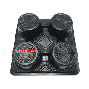 PET Dày Dùng Một Lần Takeaway 4 Divider Cà Phê Cup Chủ/Trà Sữa Uống Lấy Đi Bao Bì Khay Nhựa - Product Image 4