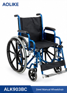 <span class=keywords><strong>Sedia</strong></span> a <span class=keywords><strong>Rotelle</strong></span> Manuale Pieghevole AOLIKE con Telaio Rinforzato Certificata CE ISO UKCA per Uso Clinico e Ospedaliero - Product Image 5