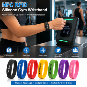 Pulsera de Silicona NFC RFID Personalizada para Gimnasio, Brazalete de Acceso al Club Personalizado para Escaneo Rápido e Identificación de Miembros - Product Image 2