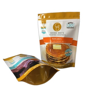 Plastic Stand Up Zipper Bag Chocolate Cookie Grain Wheat Flour Packaging Pouch
