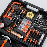 Ensemble d'outils électriques professionnels orange, divers, avec accessoires complets, ensemble d'outils à douilles manuelles