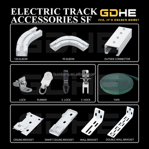 Vente en gros de rail de <span class=keywords><strong>rideau</strong></span> électrique boîte de vitesse embout SF <span class=keywords><strong>motorisé</strong></span> rail de <span class=keywords><strong>rideau</strong></span> boîte de transmission raccord d'extrémité pour produit de maison intelligente - Product Image 4