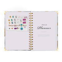 Agenda personnalisé à spirales 2027, carnet de notes, organisateur, avec protection d'angle en métal, idéal pour un cadeau